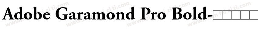 Adobe Garamond Pro Bold字体转换